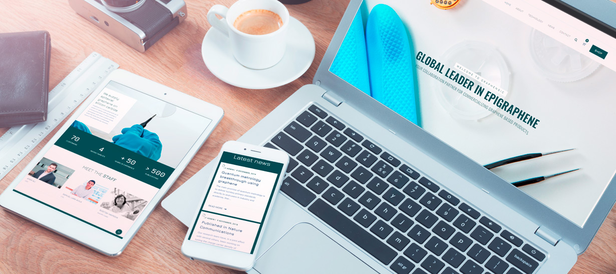 Foto föreställande Graphensic - Ny hemsida med publiceringsverktyg